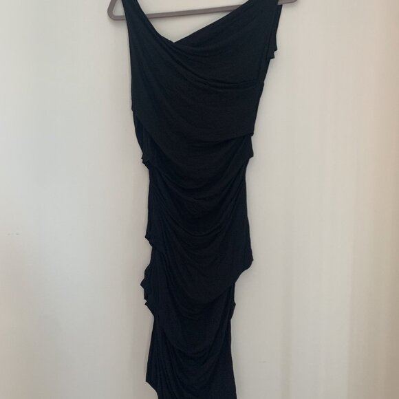 Vivienne Westwood Anglomania Black Asymmetric Drape Dress - Picture 3 of 8